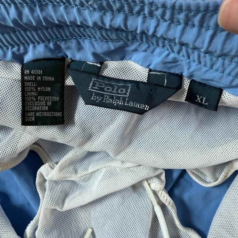 Vintage Polo by Ralph Lauren Swim Trunks Mens XL Blue Lined Coastal Preppy Beach